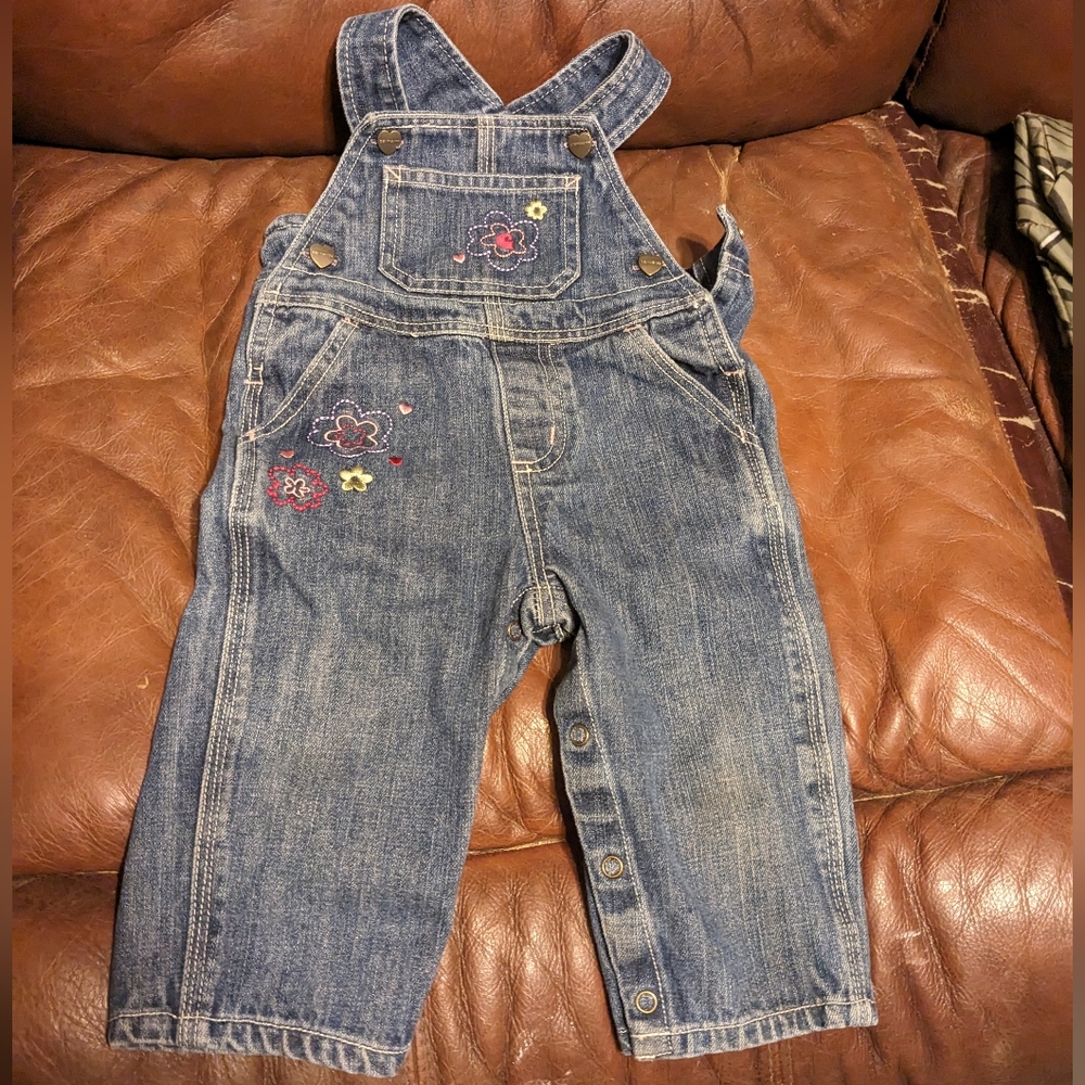 Carhartt Girls Infant Baby Bib Overalls Flowers